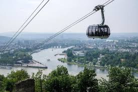 Seilbahn über den Rhein zur Festung Ehrenbreitstein in Koblenz