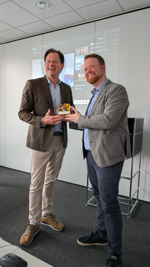 Denis Duhme von Die WEINREFERENTEN und Florian Koch vom DWI nach dem Vortrag